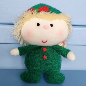 Vintage Plush Elf Ornament by Russ